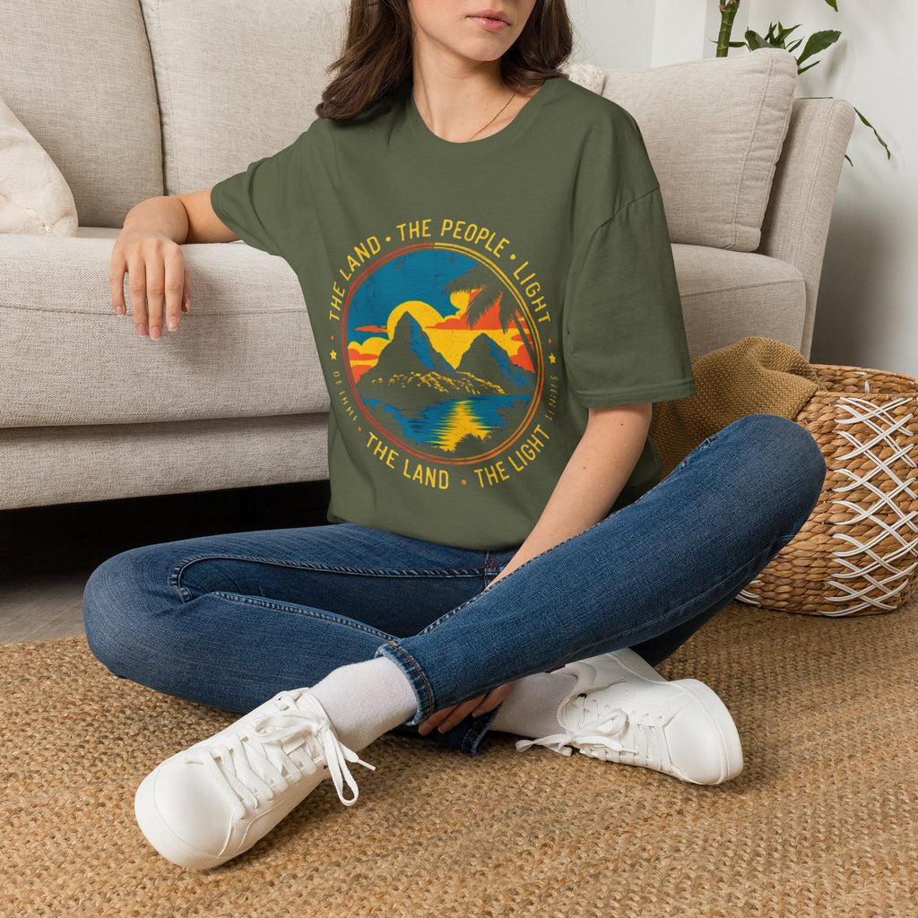 Nature Sunset T-Shirt — "The Land • The People • Light" Graphic Tee