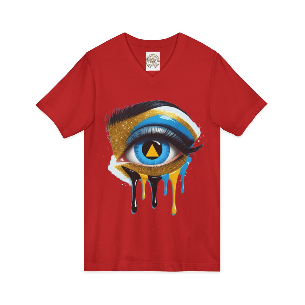 Unisex Jersey Short Sleeve V-Neck Tee