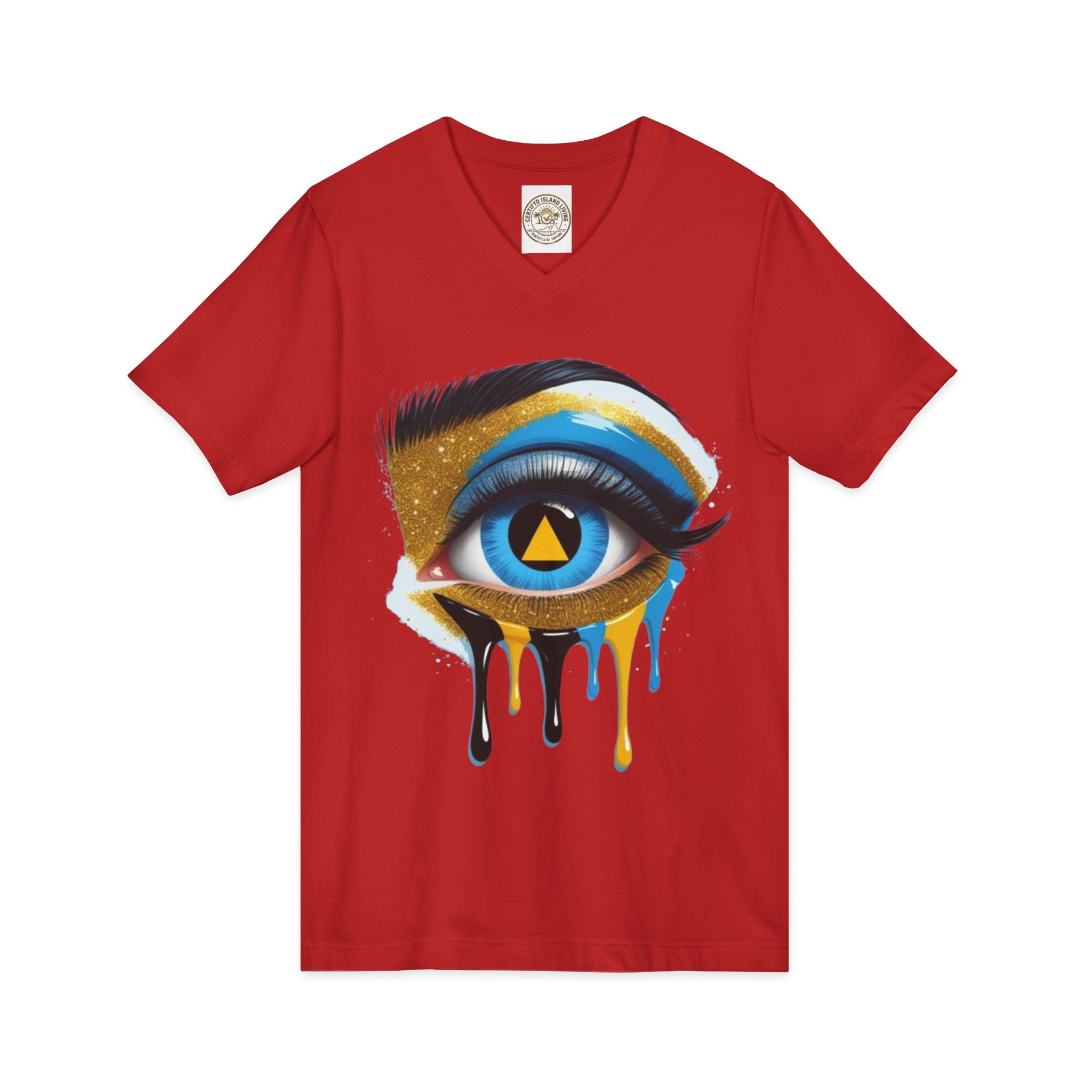 Unisex Jersey Short Sleeve V-Neck Tee
