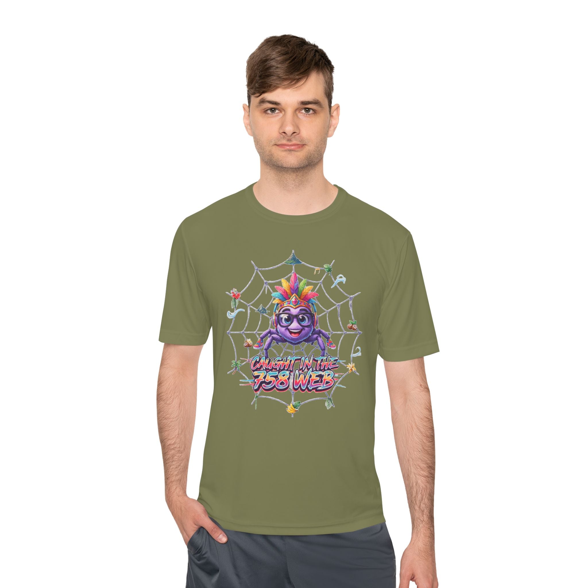 Spider Pride Tee — Colorful Rainbow Spider "Catch Me If You Can" Graphic Shirt