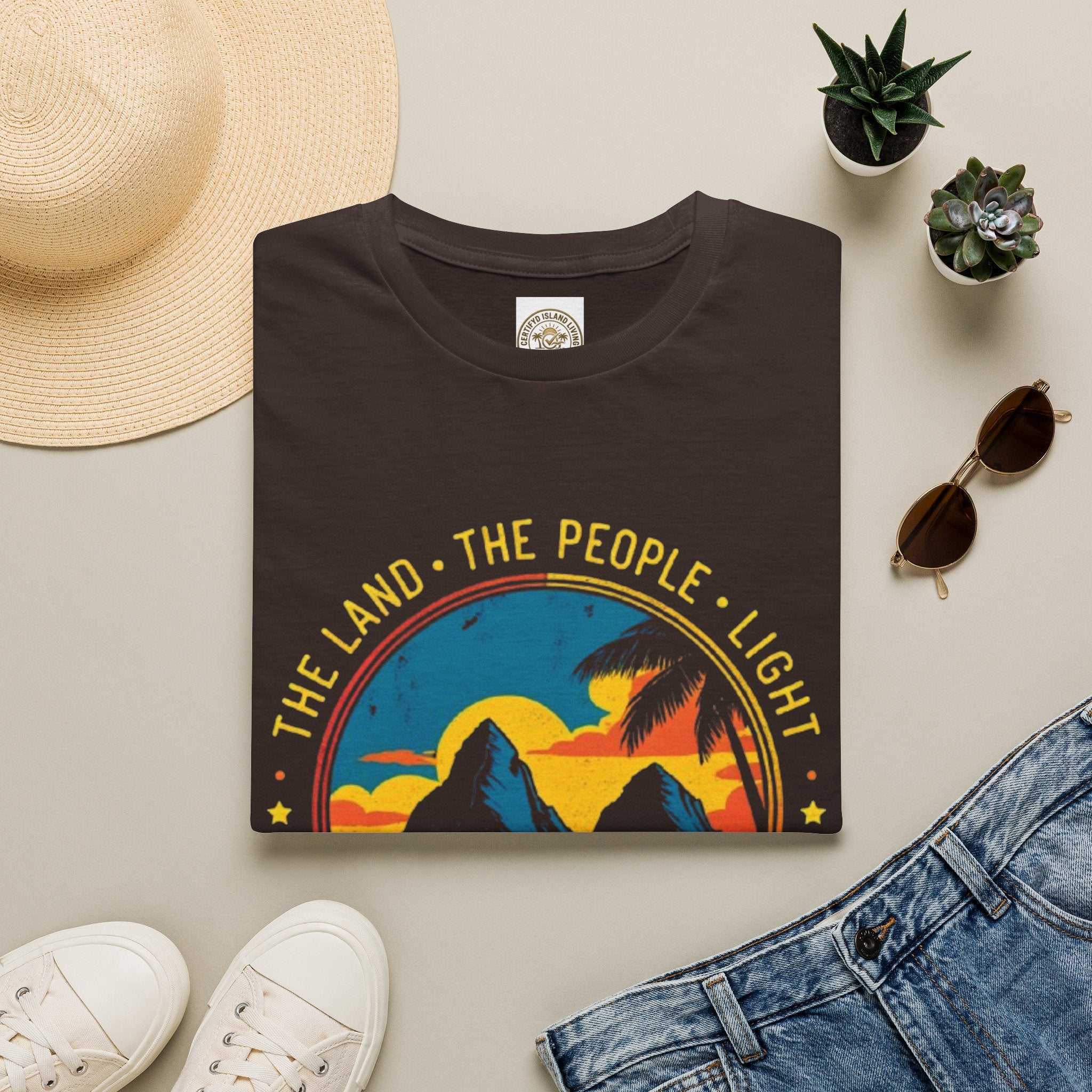 Nature Sunset T-Shirt — "The Land • The People • Light" Graphic Tee