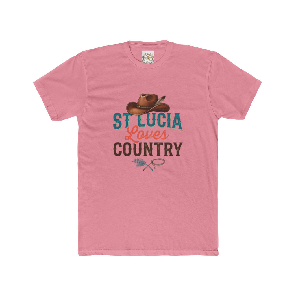 St. Lucia Loves Country T-Shirt — Country Music Cowboy Hat Tee