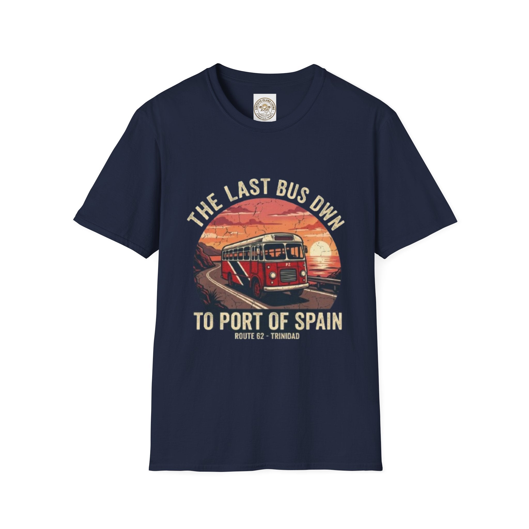 Vintage Bus Sunset T-Shirt — “The Last Bus Down” Graphic Tee