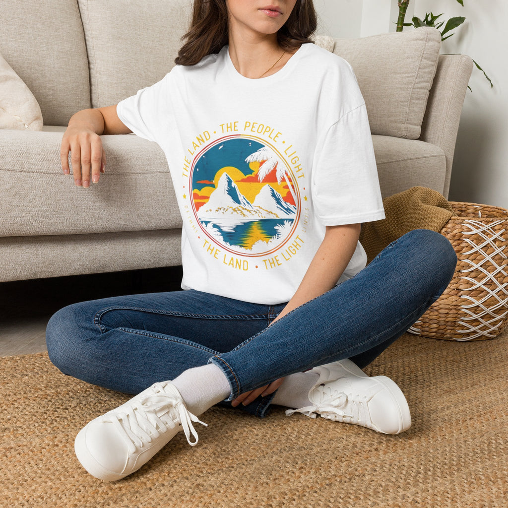 Nature Sunset T-Shirt — "The Land • The People • Light" Graphic Tee