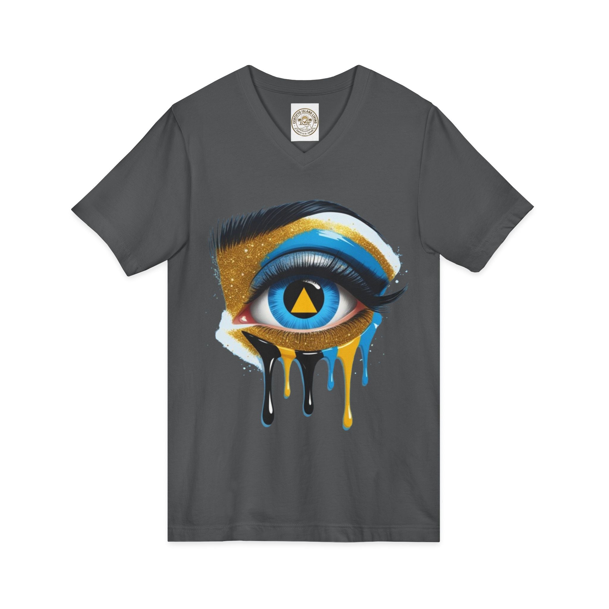 Unisex Jersey Short Sleeve V-Neck Tee