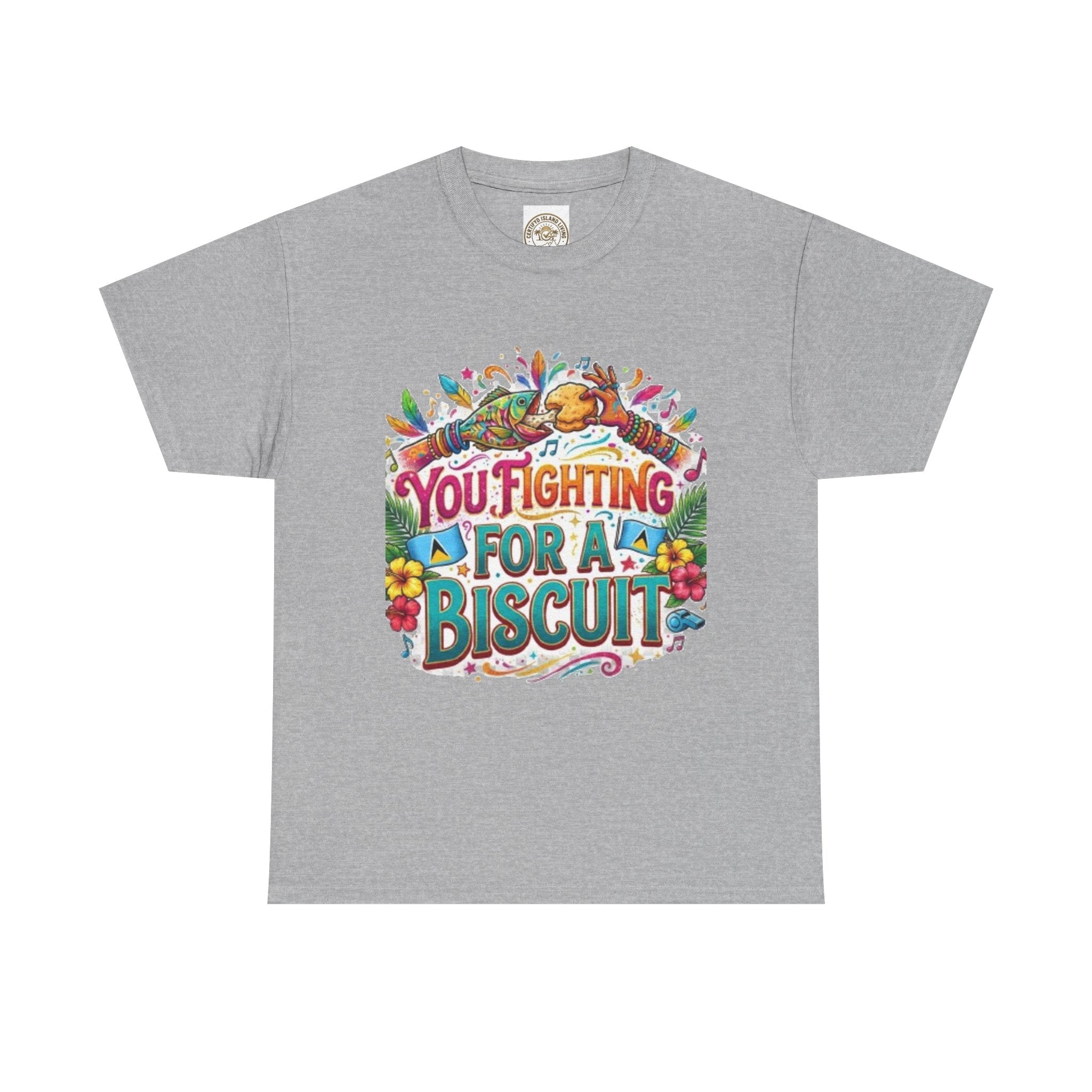 T-Shirt — "You’re Fighting for a Biscuit" Cute Retro Dog Graphic Tee