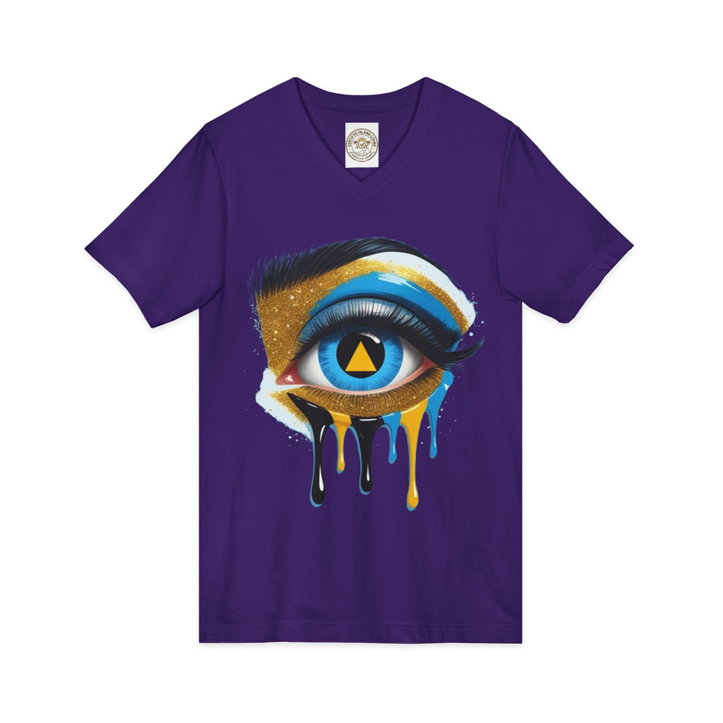 Unisex Jersey Short Sleeve V-Neck Tee