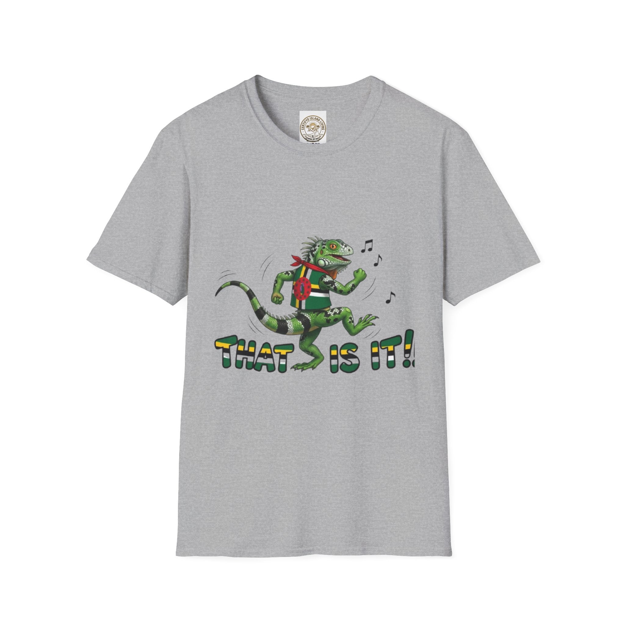 That Is It! Dancing Iguana Graphic T-Shirt — Funny Lizard Music Tee