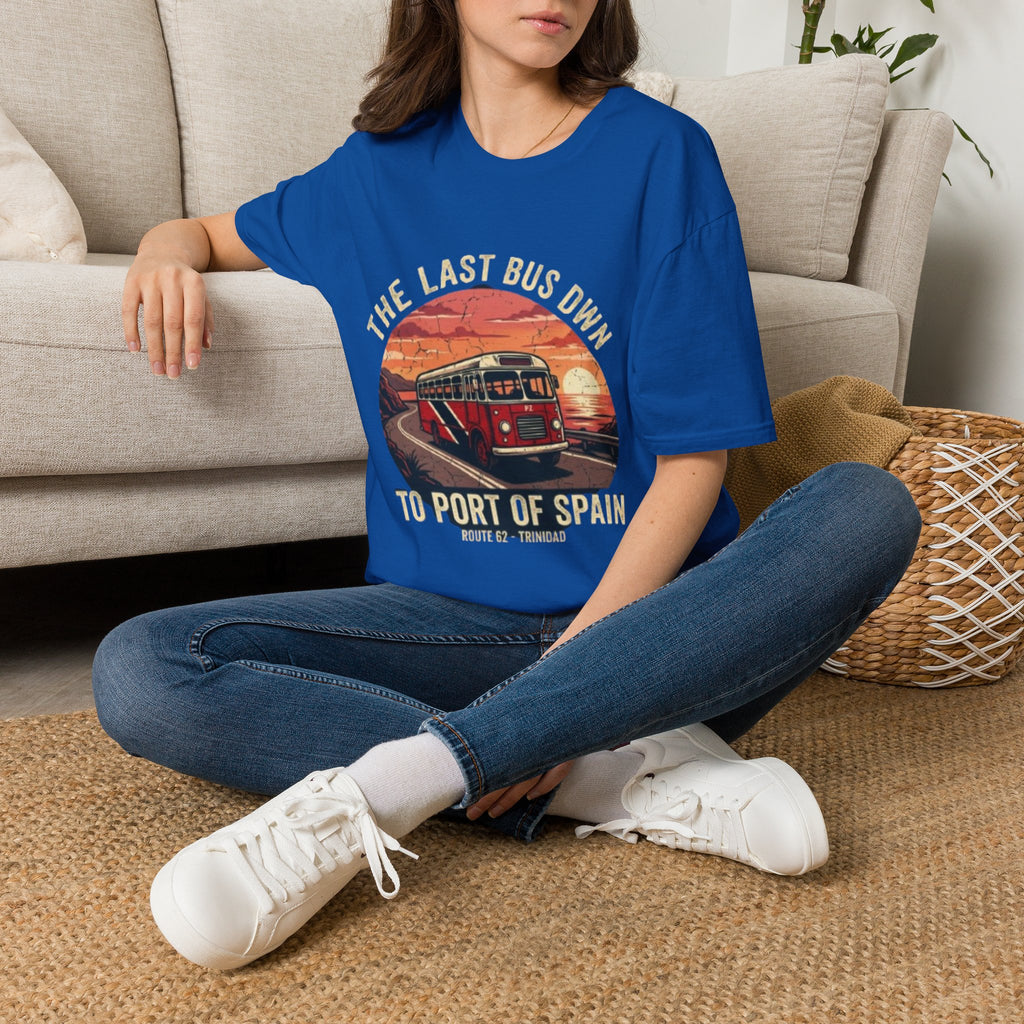 Vintage Bus Sunset T-Shirt — “The Last Bus Down” Graphic Tee
