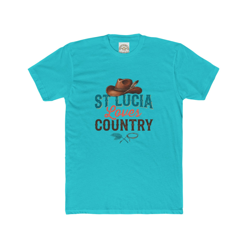 St. Lucia Loves Country T-Shirt — Country Music Cowboy Hat Tee