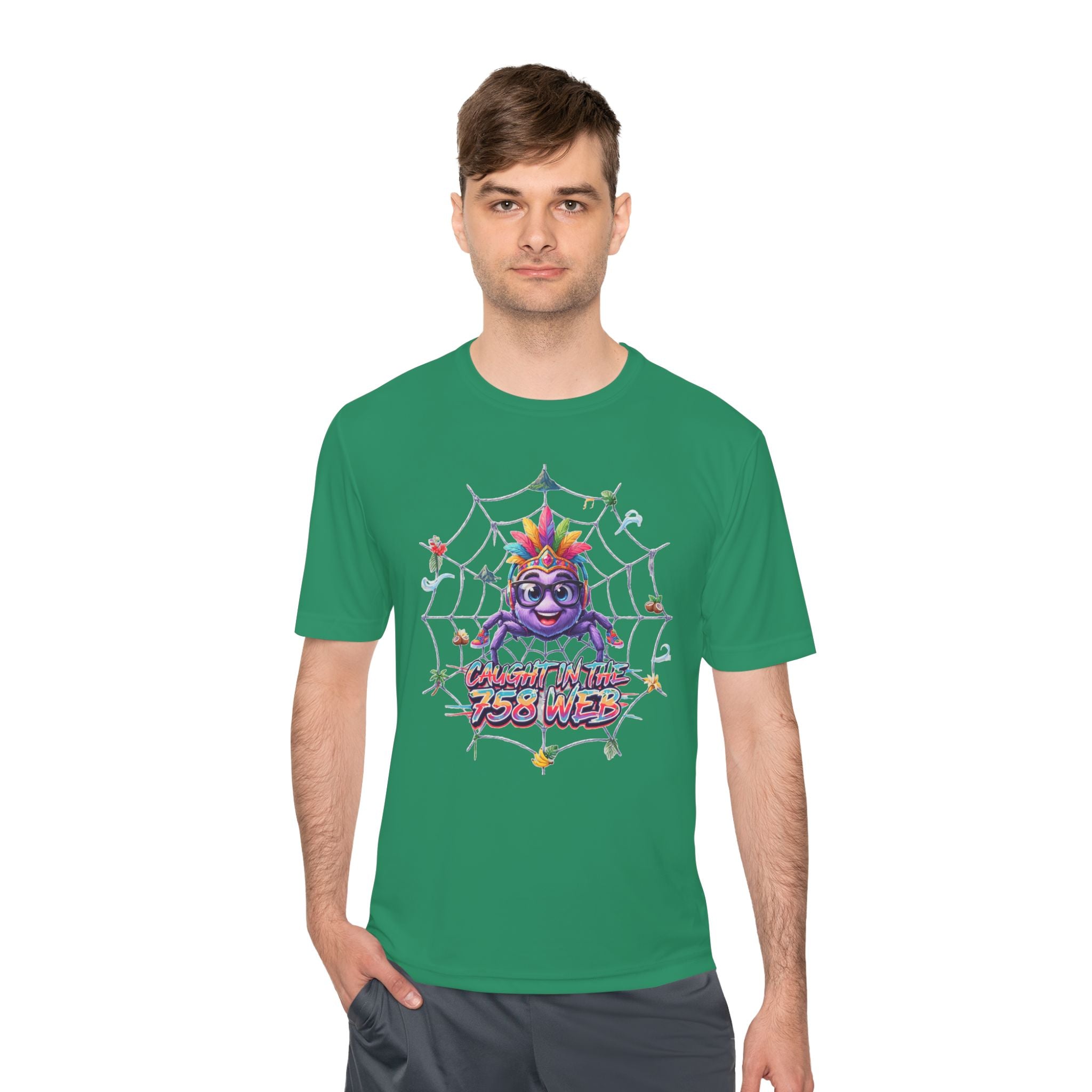 Spider Pride Tee — Colorful Rainbow Spider "Catch Me If You Can" Graphic Shirt
