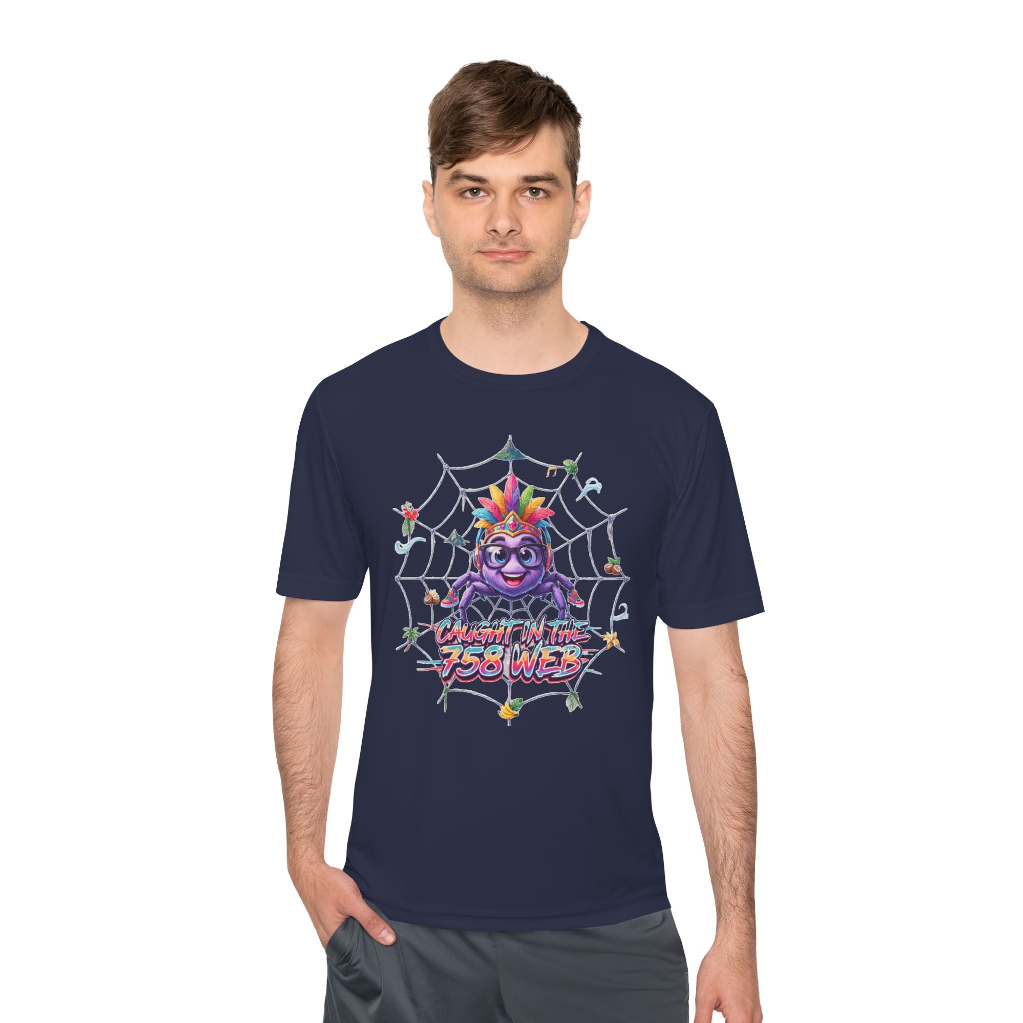Spider Pride Tee — Colorful Rainbow Spider "Catch Me If You Can" Graphic Shirt