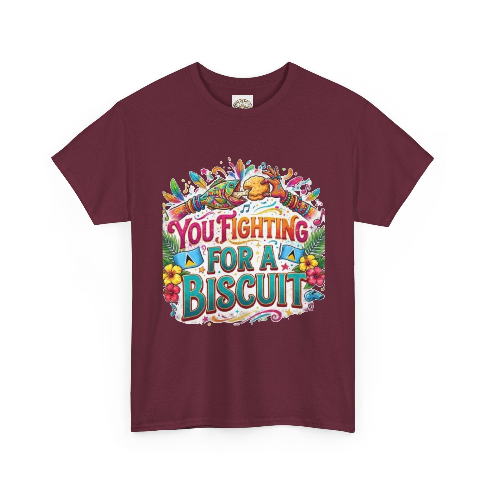 T-Shirt — "You’re Fighting for a Biscuit" Cute Retro Dog Graphic Tee