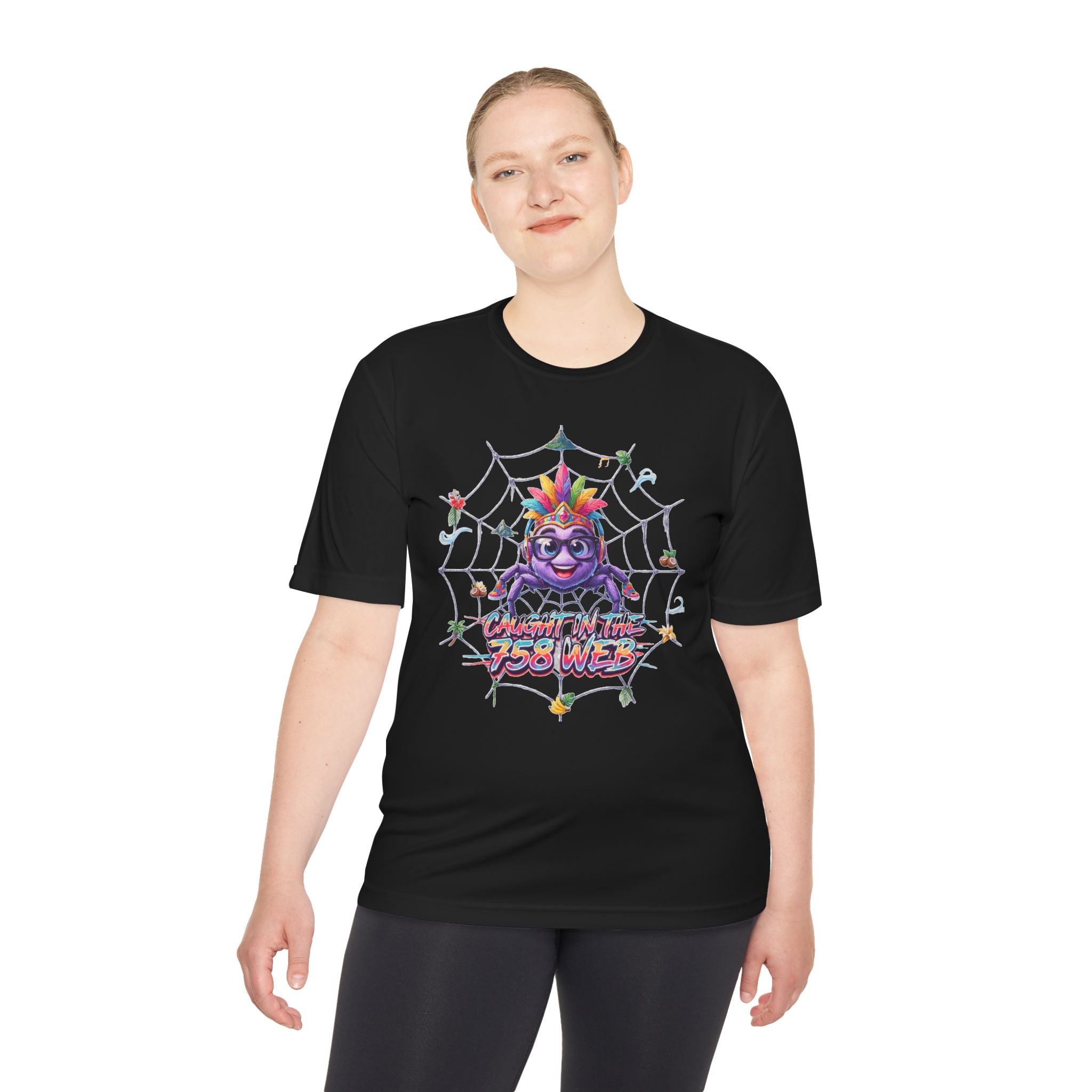 Spider Pride Tee — Colorful Rainbow Spider "Catch Me If You Can" Graphic Shirt