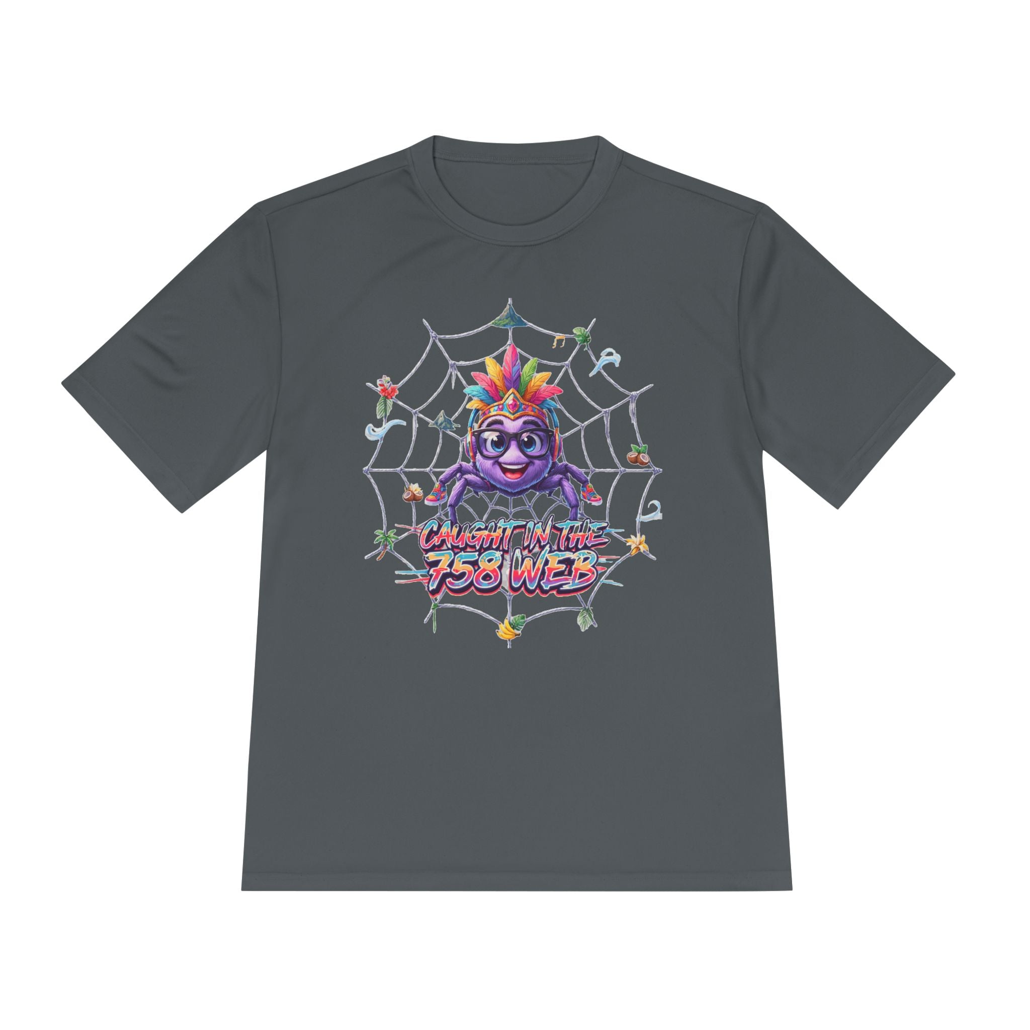 Spider Pride Tee — Colorful Rainbow Spider "Catch Me If You Can" Graphic Shirt