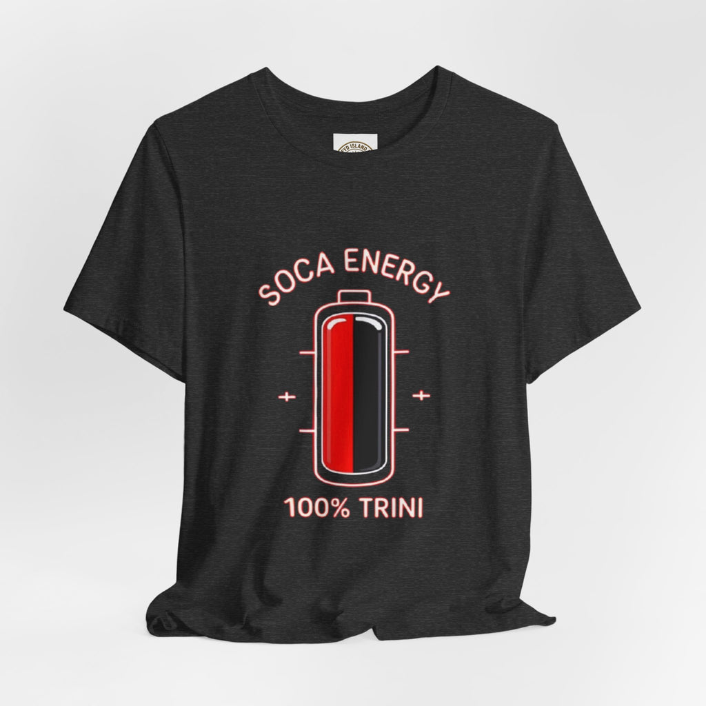 Soca Energy T‑Shirt — 100% Trini Battery Graphic Tee