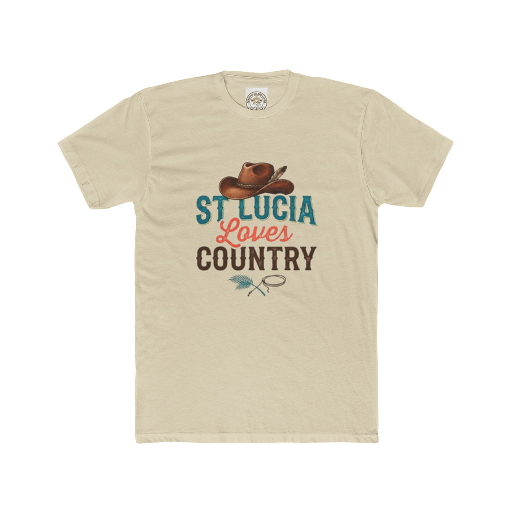 St. Lucia Loves Country T-Shirt — Country Music Cowboy Hat Tee