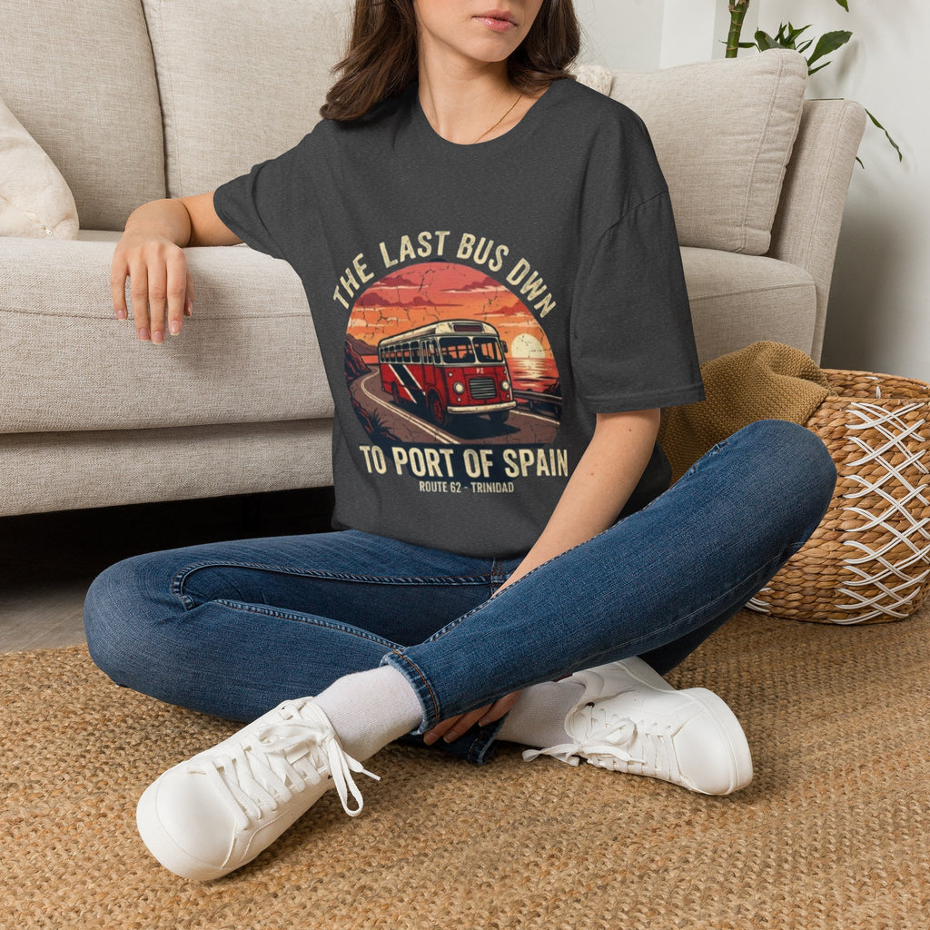 Vintage Bus Sunset T-Shirt — “The Last Bus Down” Graphic Tee