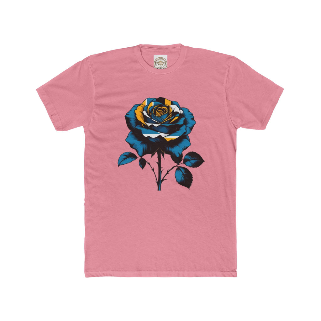 Blue & Gold Rose Graphic Tee