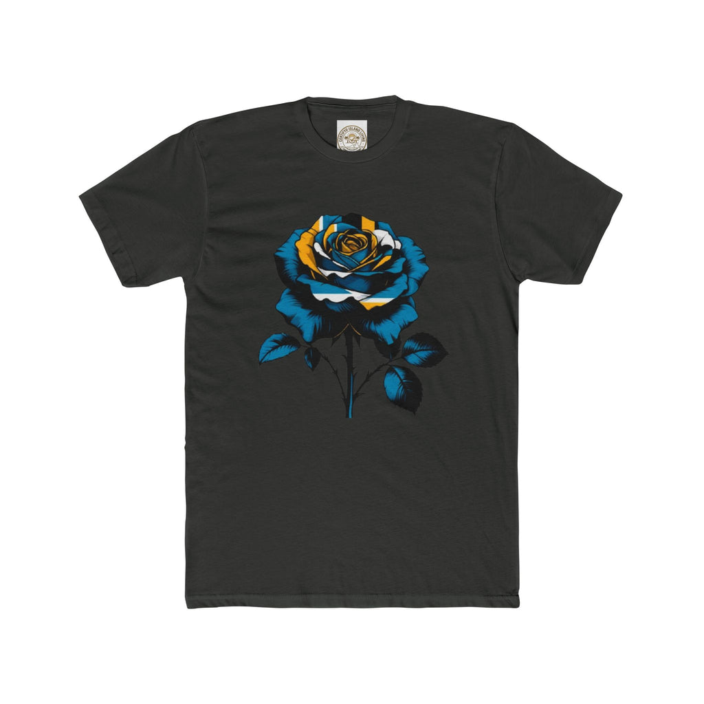 Blue & Gold Rose Graphic Tee