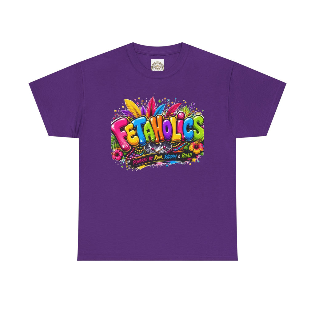 T-Shirt — Colorful "Fetaholics" Graphic Tee (Festival, Party Vibe)