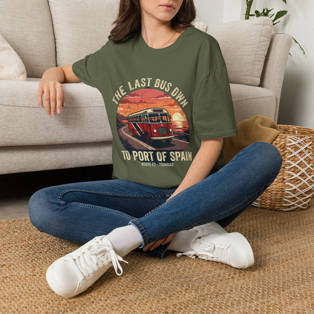 Vintage Bus Sunset T-Shirt — “The Last Bus Down” Graphic Tee