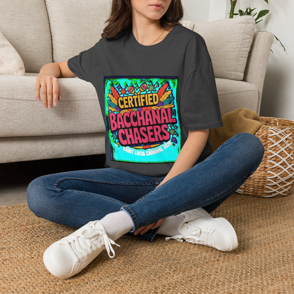 Certified Bacchanal Chasers T-Shirt — Colorful Carnival Party Tee