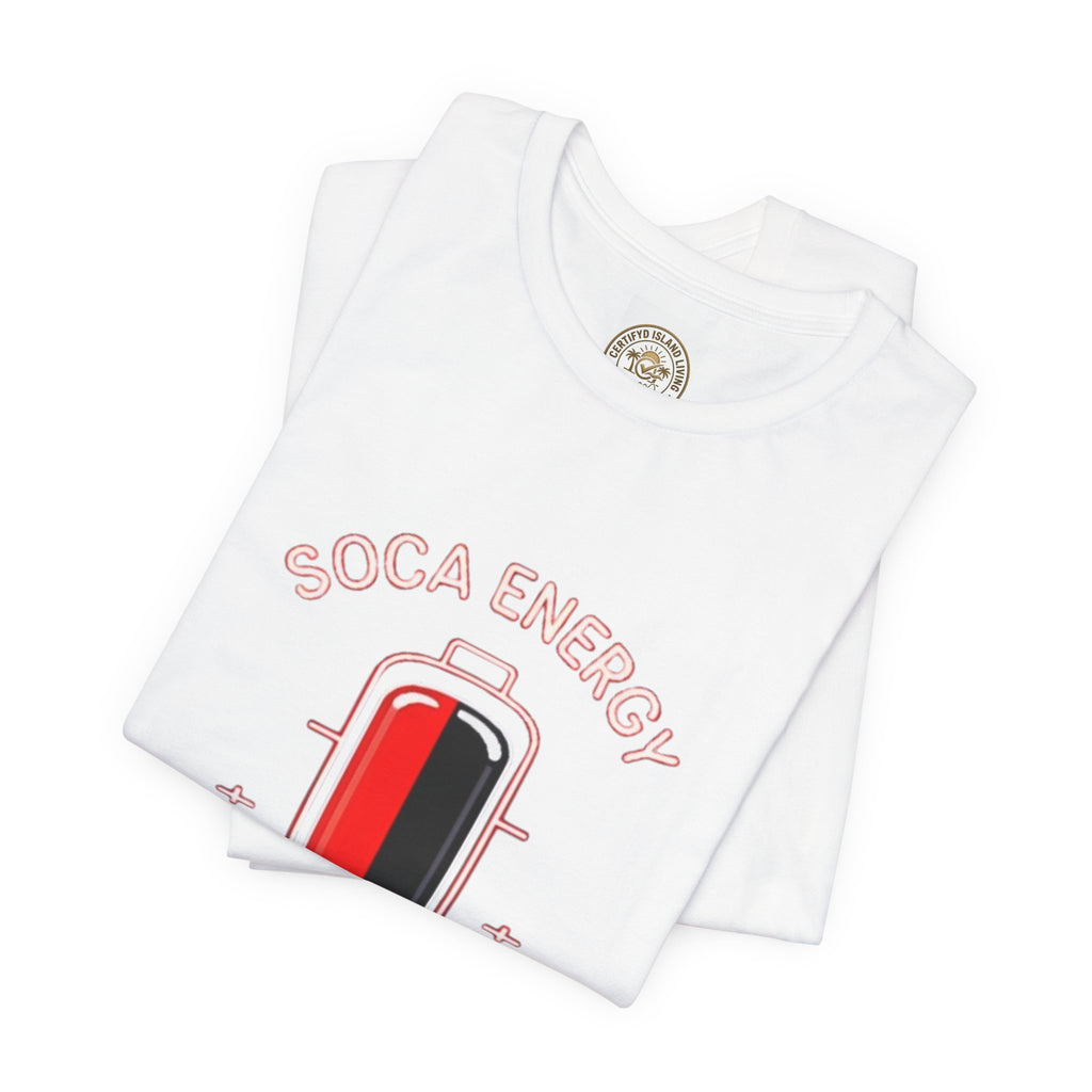 Soca Energy T‑Shirt — 100% Trini Battery Graphic Tee