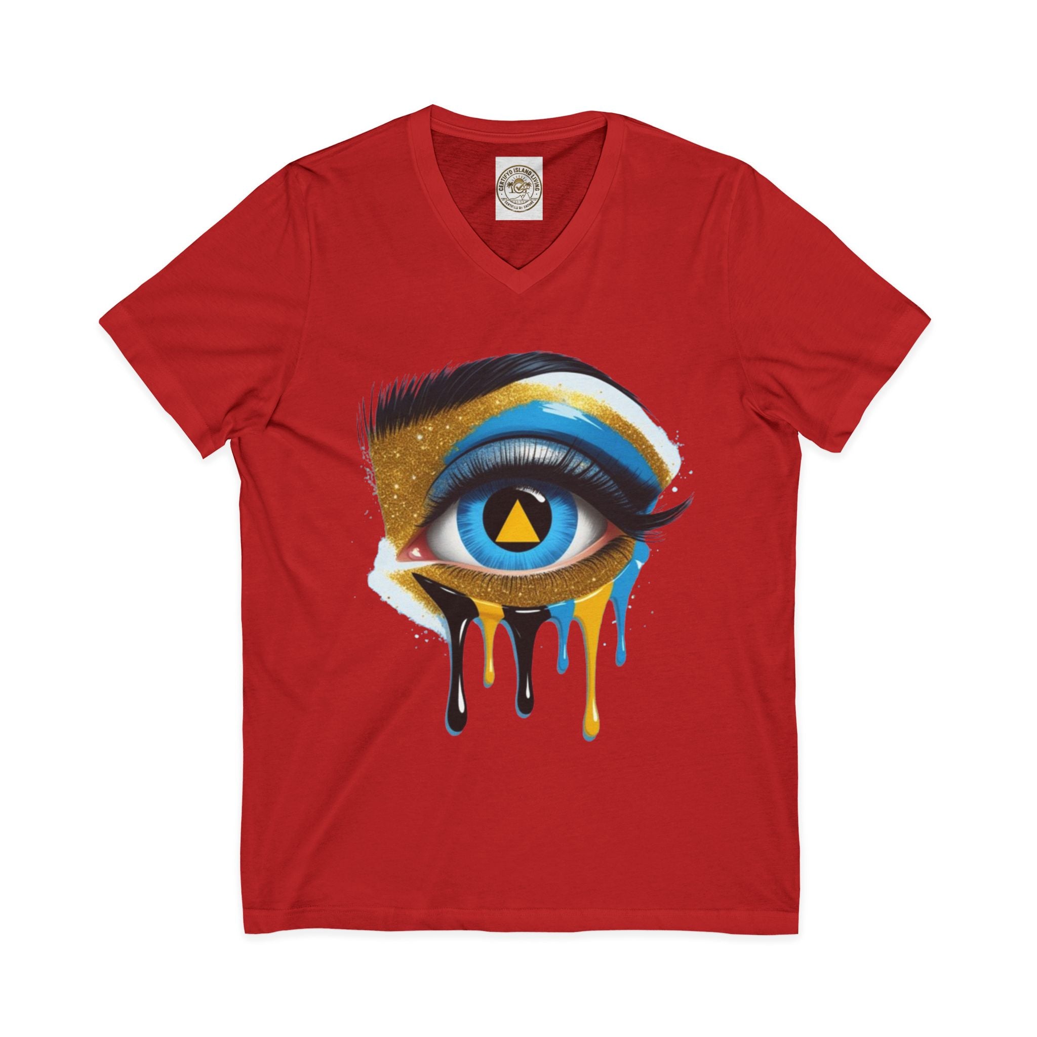 Unisex Jersey Short Sleeve V-Neck Tee