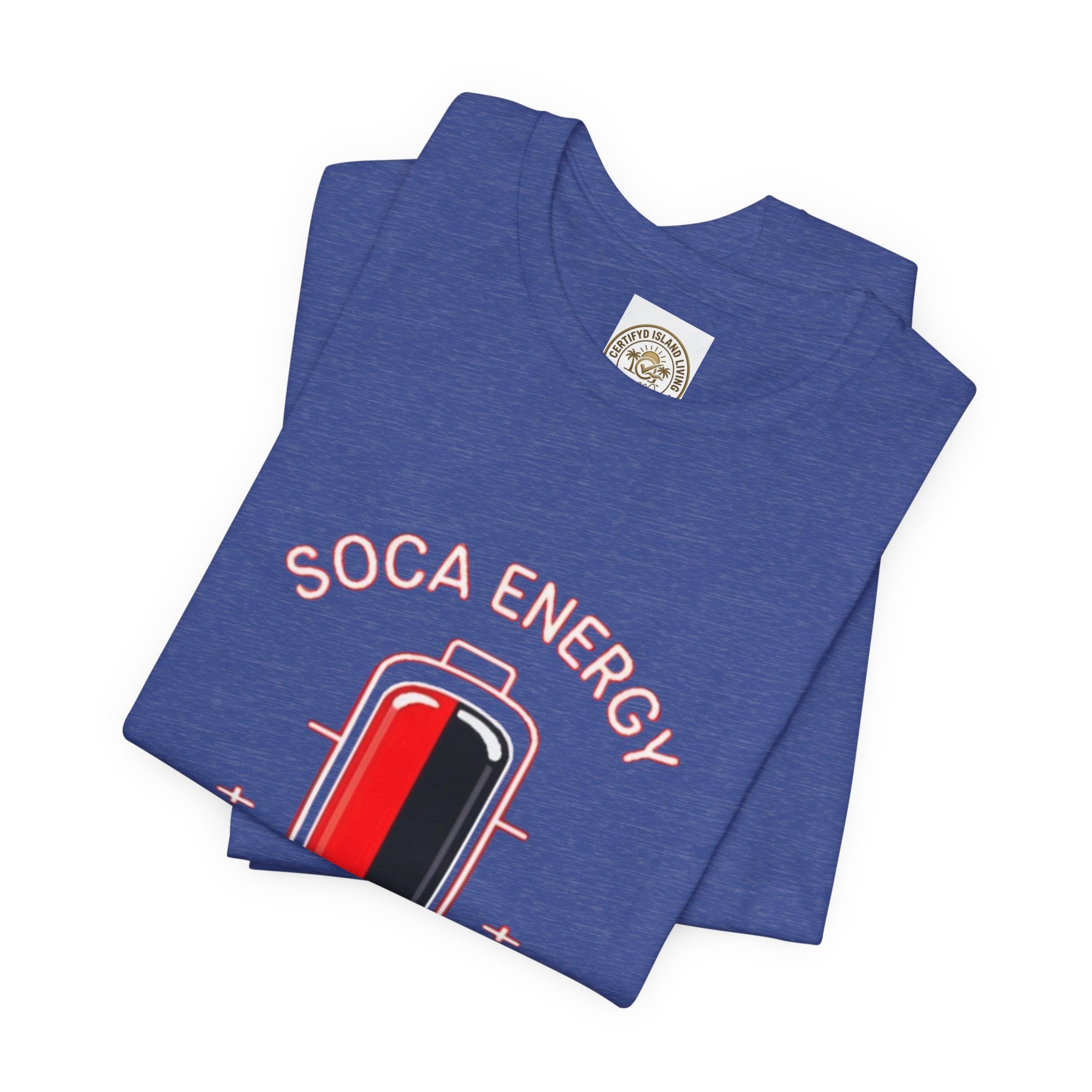 Soca Energy T‑Shirt — 100% Trini Battery Graphic Tee
