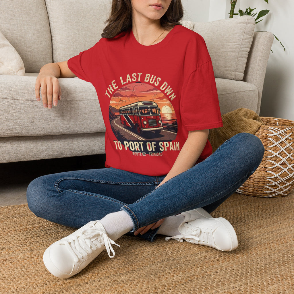 Vintage Bus Sunset T-Shirt — “The Last Bus Down” Graphic Tee