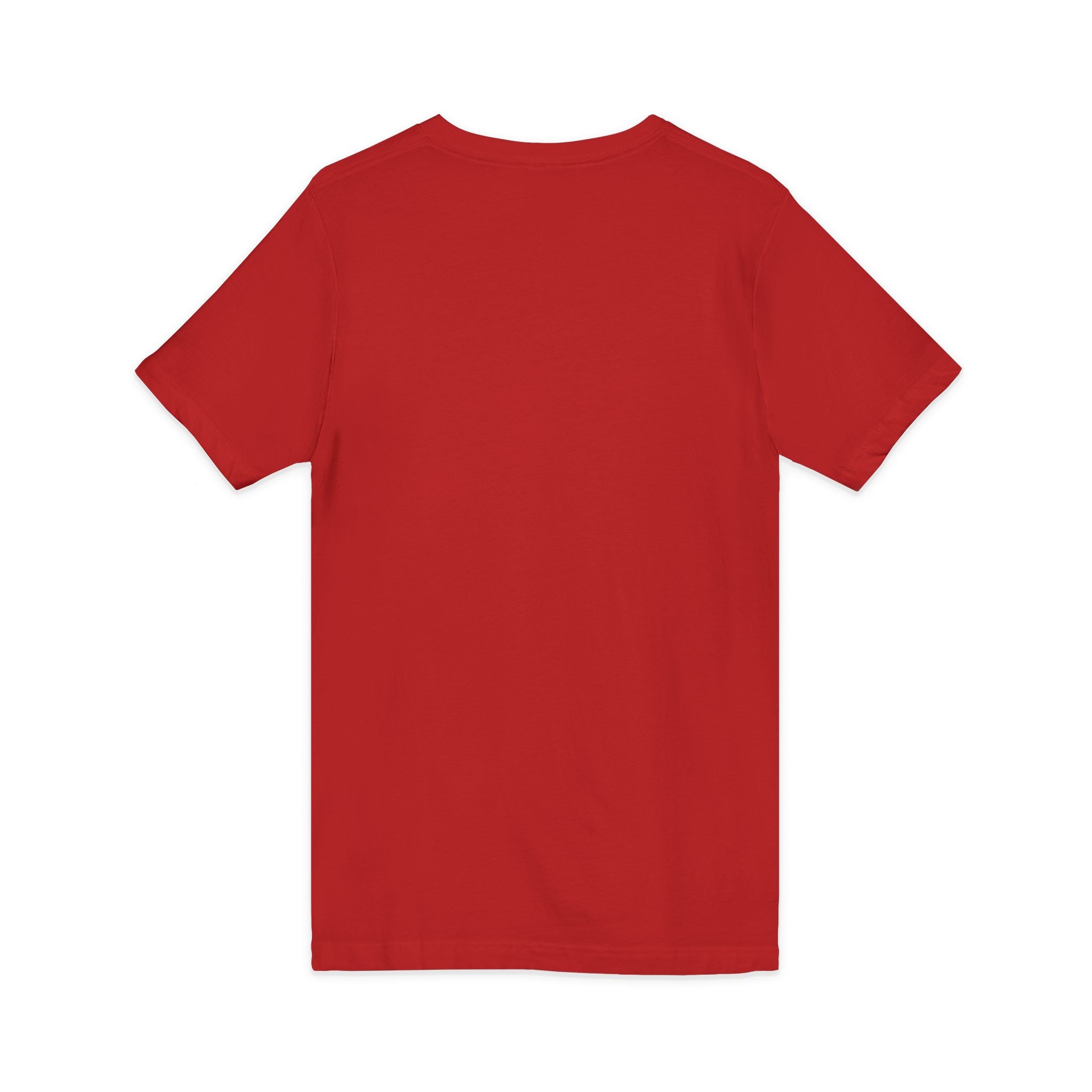 Pussy Phat From Di Back V-Neck Tee — Colorful Carnival Cat Graphic Shirt