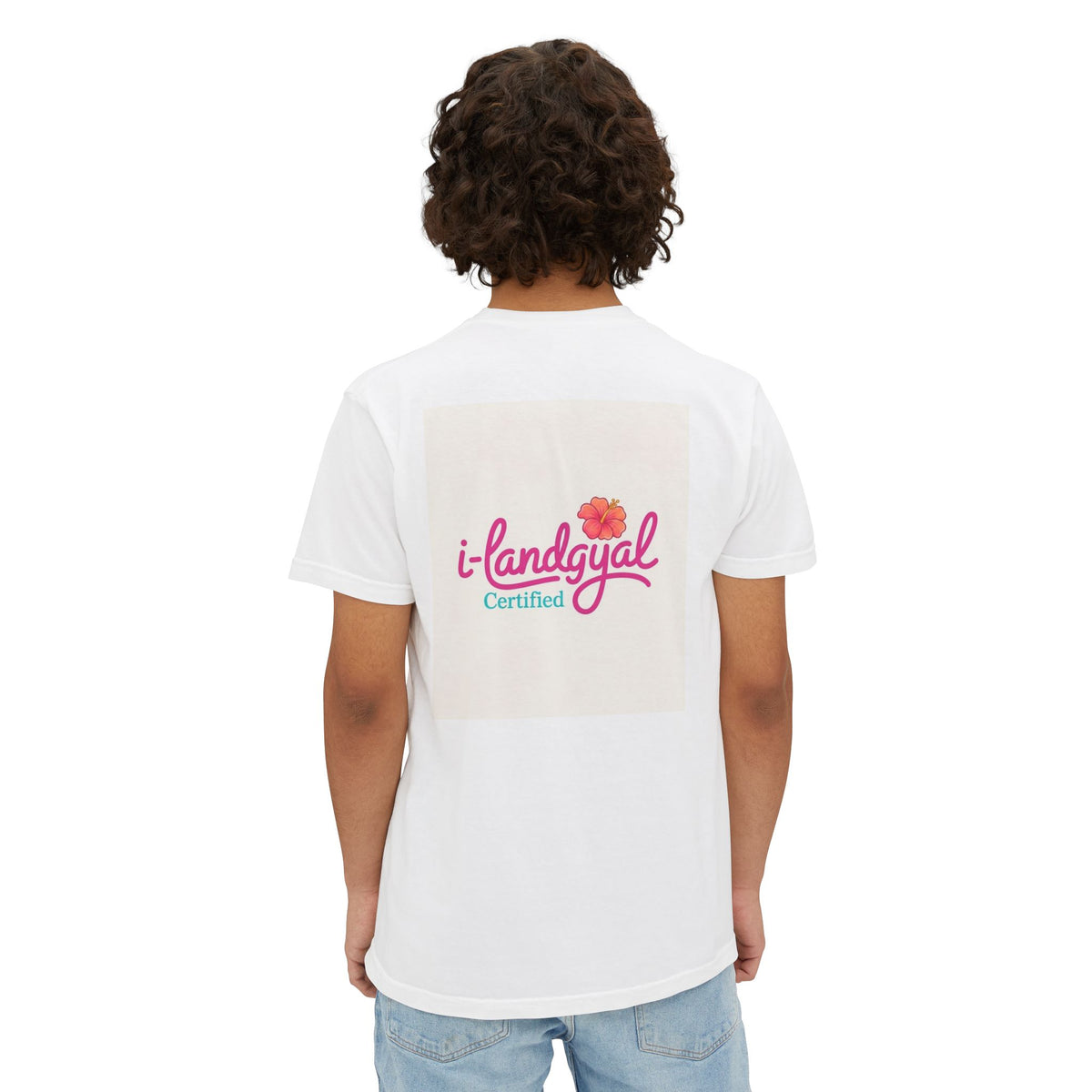 Island Gyal Pocket Tee — Garment-Dyed Caribbean Graphic T-Shirt