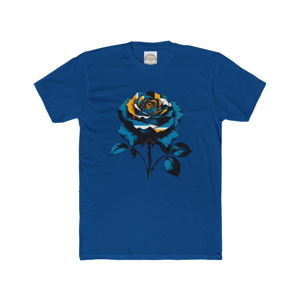 Blue & Gold Rose Graphic Tee