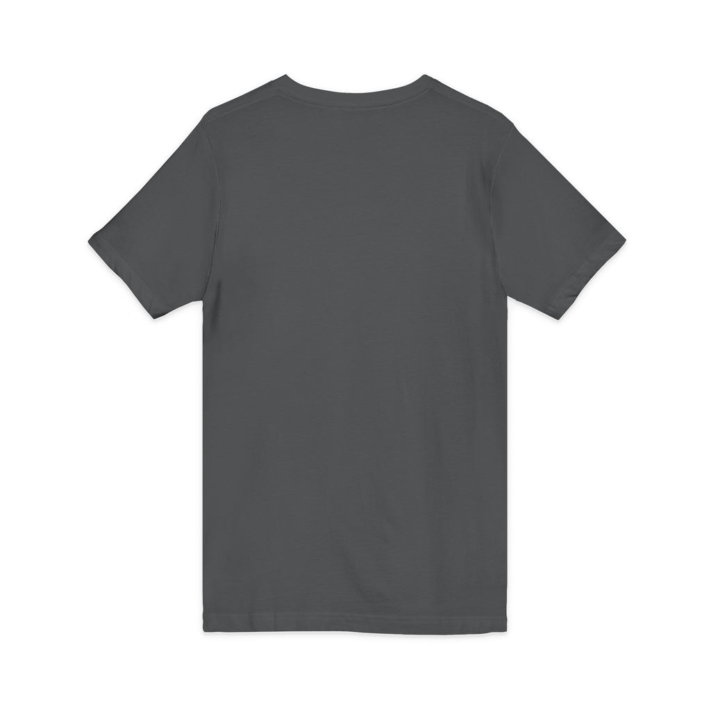 Pussy Phat From Di Back V-Neck Tee — Colorful Carnival Cat Graphic Shirt