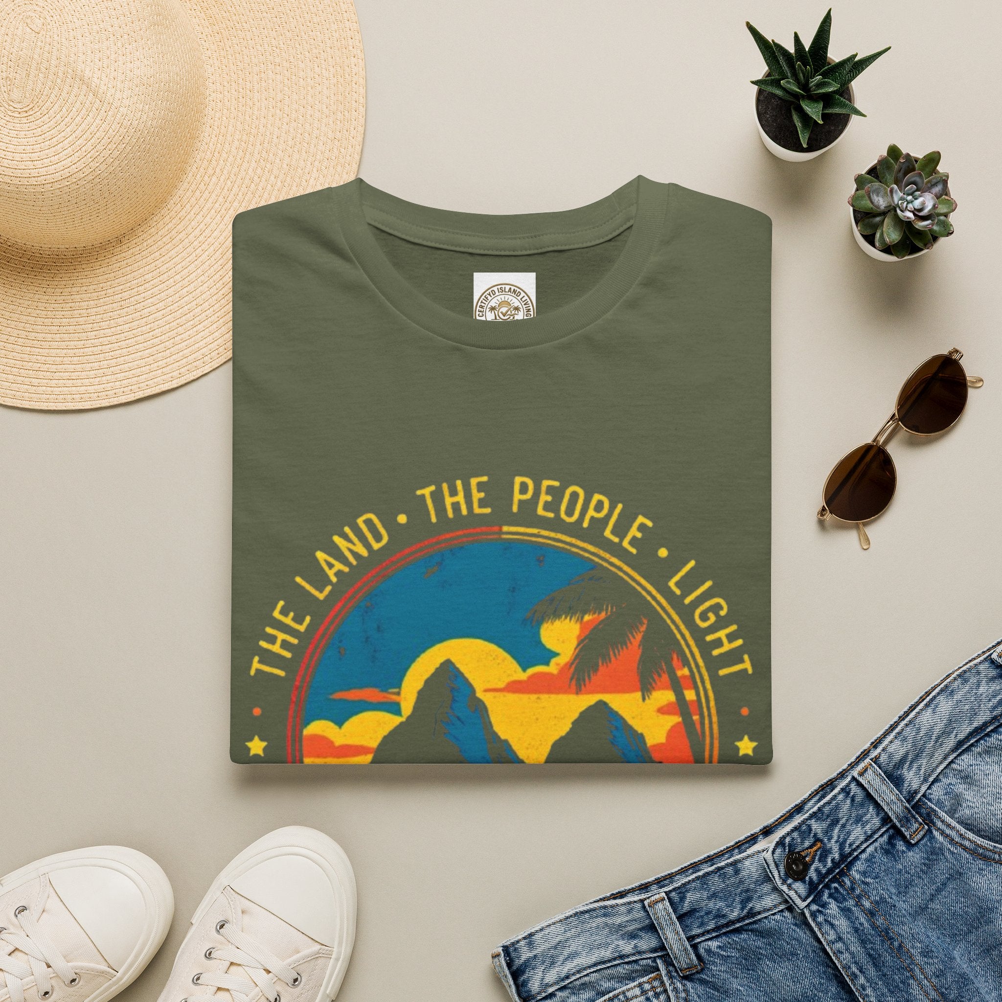 Nature Sunset T-Shirt — "The Land • The People • Light" Graphic Tee