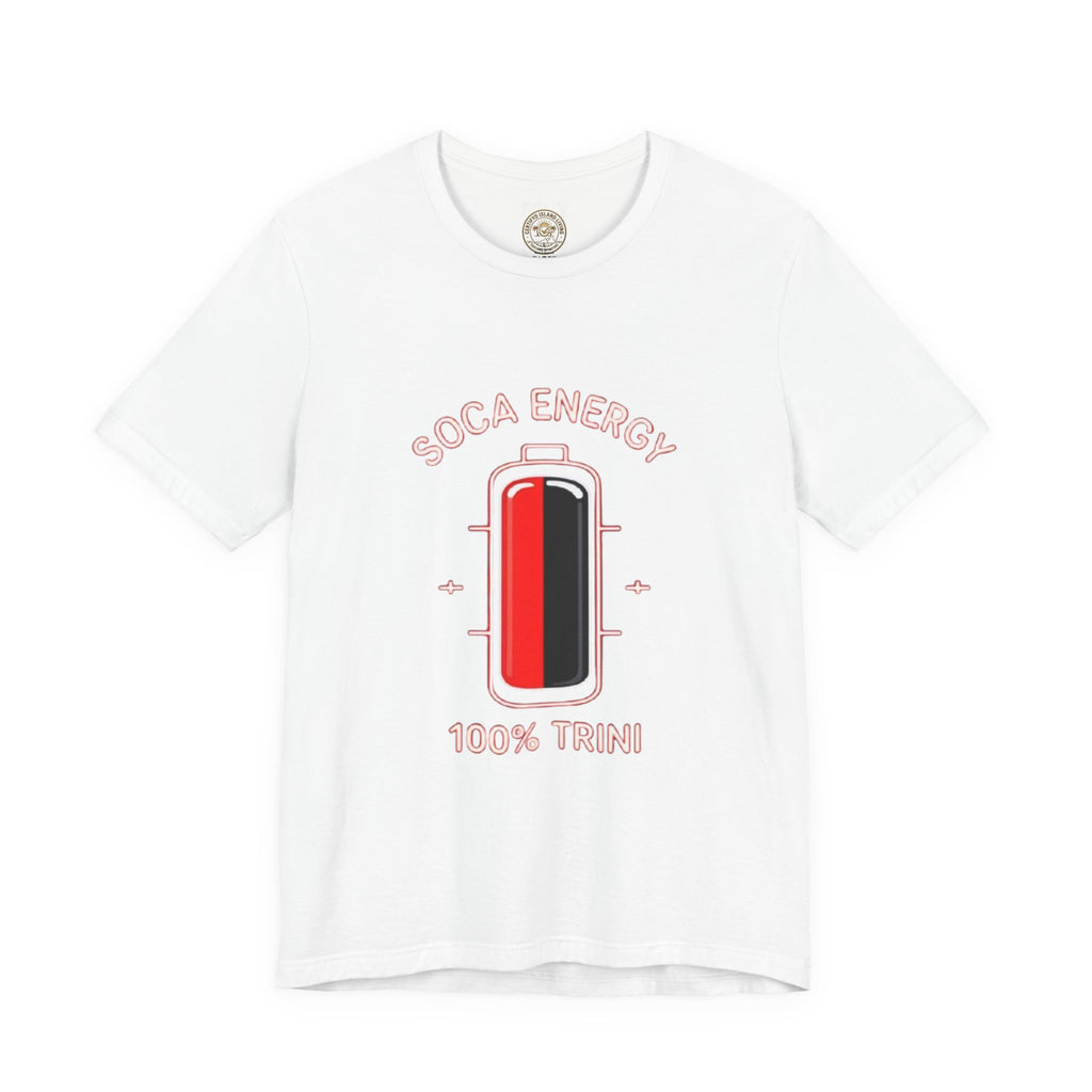 Soca Energy T‑Shirt — 100% Trini Battery Graphic Tee