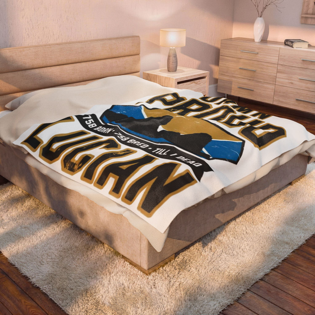 Velveteen Plush Blanket — "Damn Proud Lucian" Personalized Throw for Hometown Pride