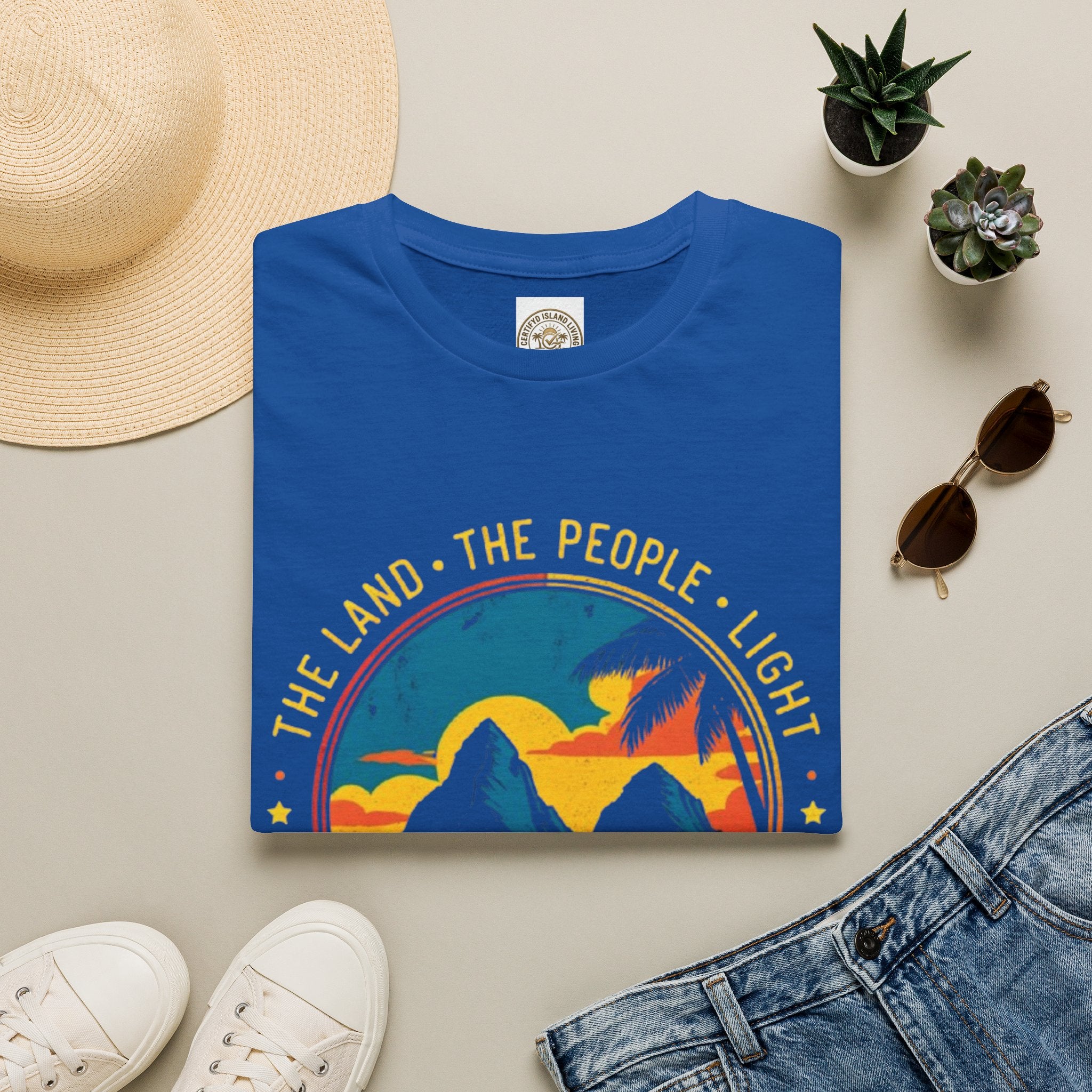 Nature Sunset T-Shirt — "The Land • The People • Light" Graphic Tee