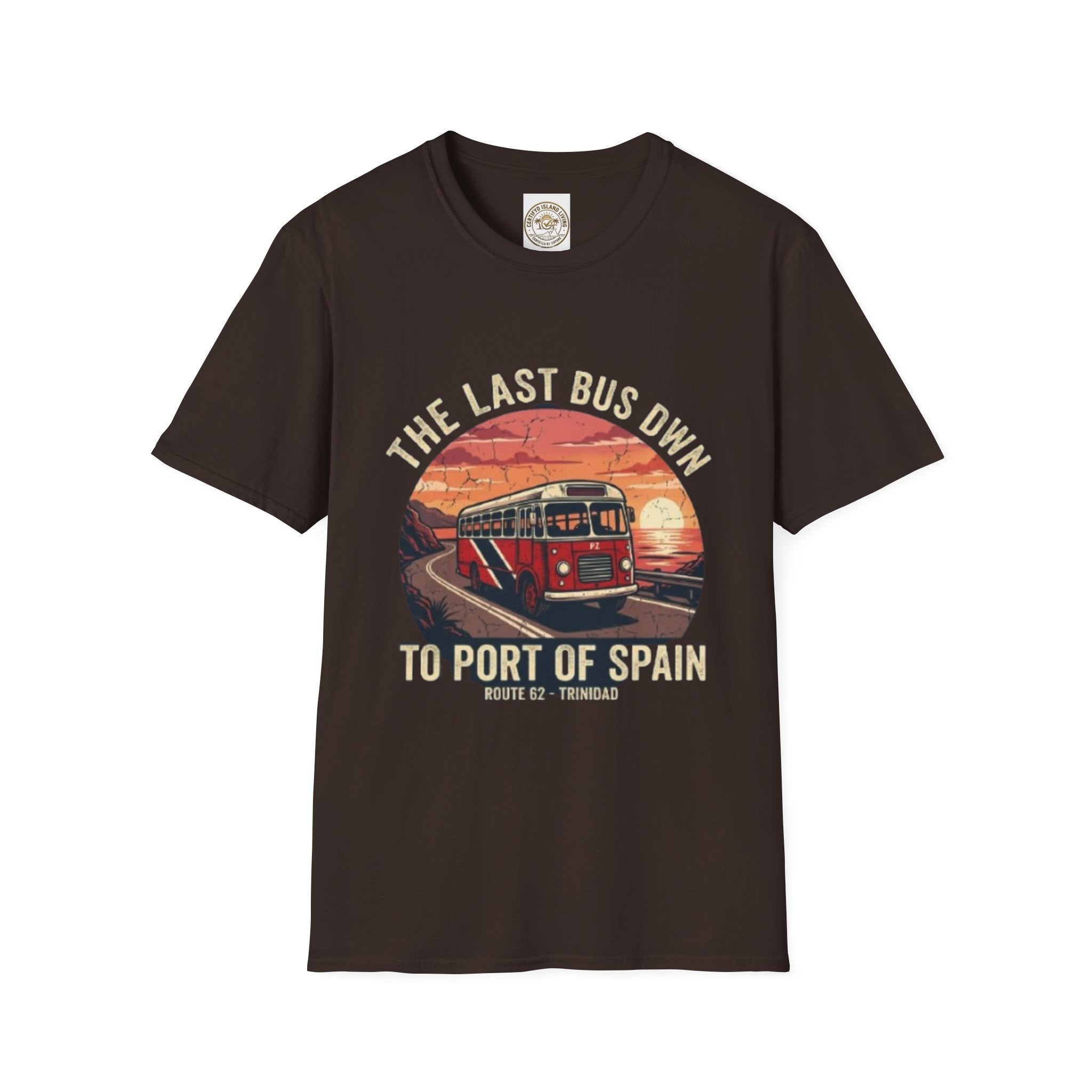 Vintage Bus Sunset T-Shirt — “The Last Bus Down” Graphic Tee