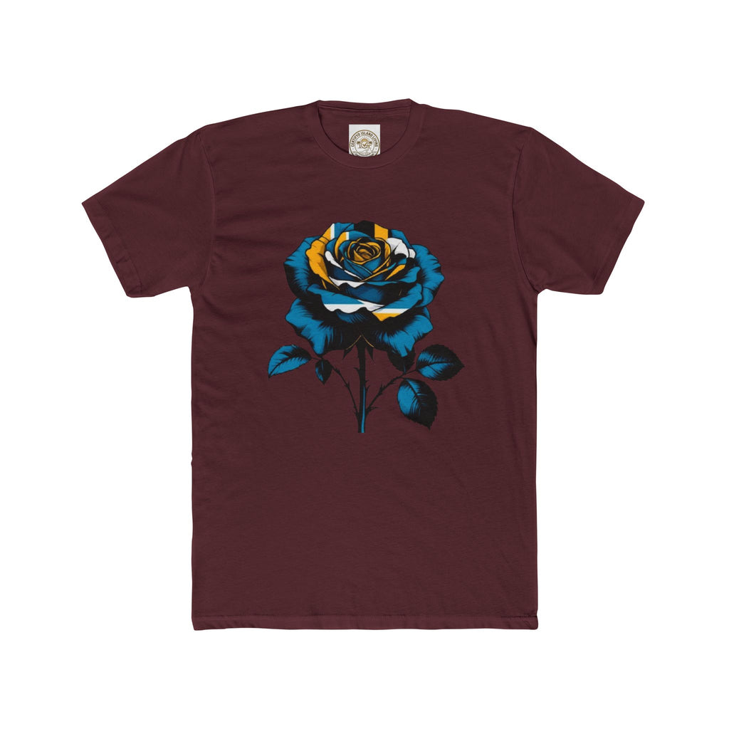 Blue & Gold Rose Graphic Tee