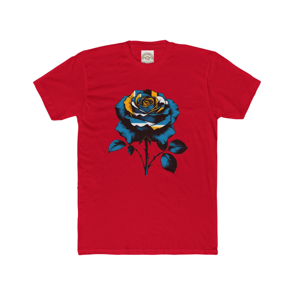 Blue & Gold Rose Graphic Tee
