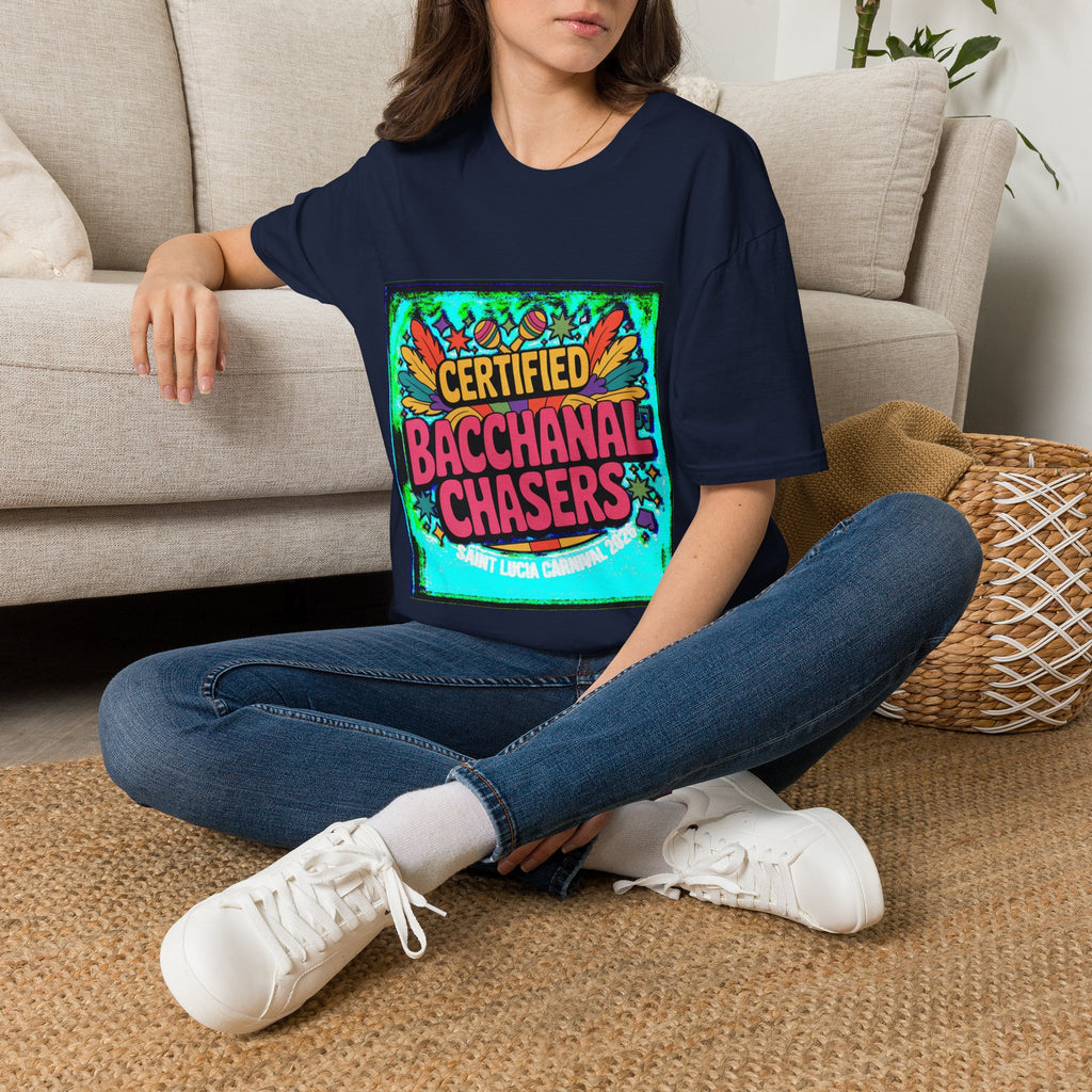 Certified Bacchanal Chasers T-Shirt — Colorful Carnival Party Tee