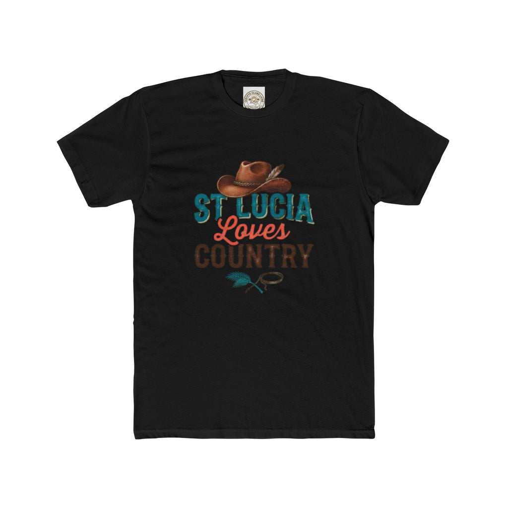 St. Lucia Loves Country T-Shirt — Country Music Cowboy Hat Tee