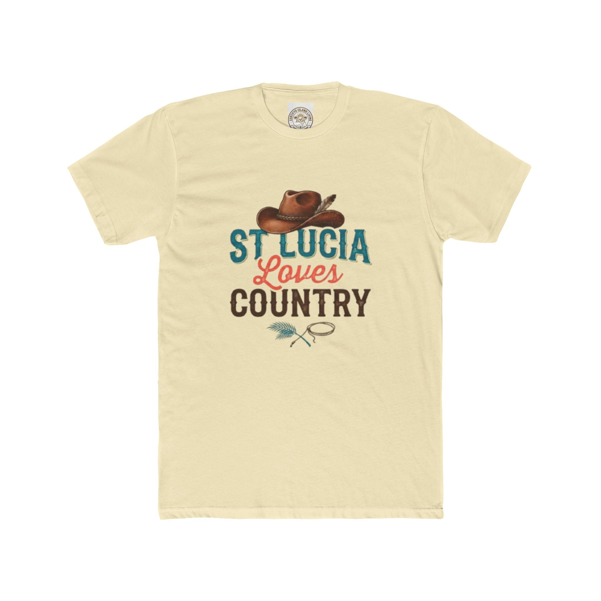 St. Lucia Loves Country T-Shirt — Country Music Cowboy Hat Tee