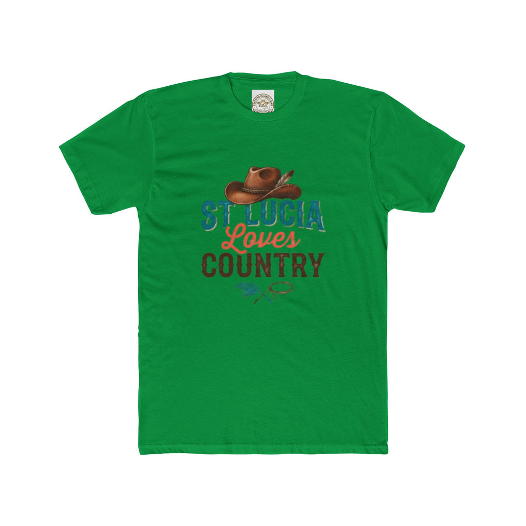 St. Lucia Loves Country T-Shirt — Country Music Cowboy Hat Tee