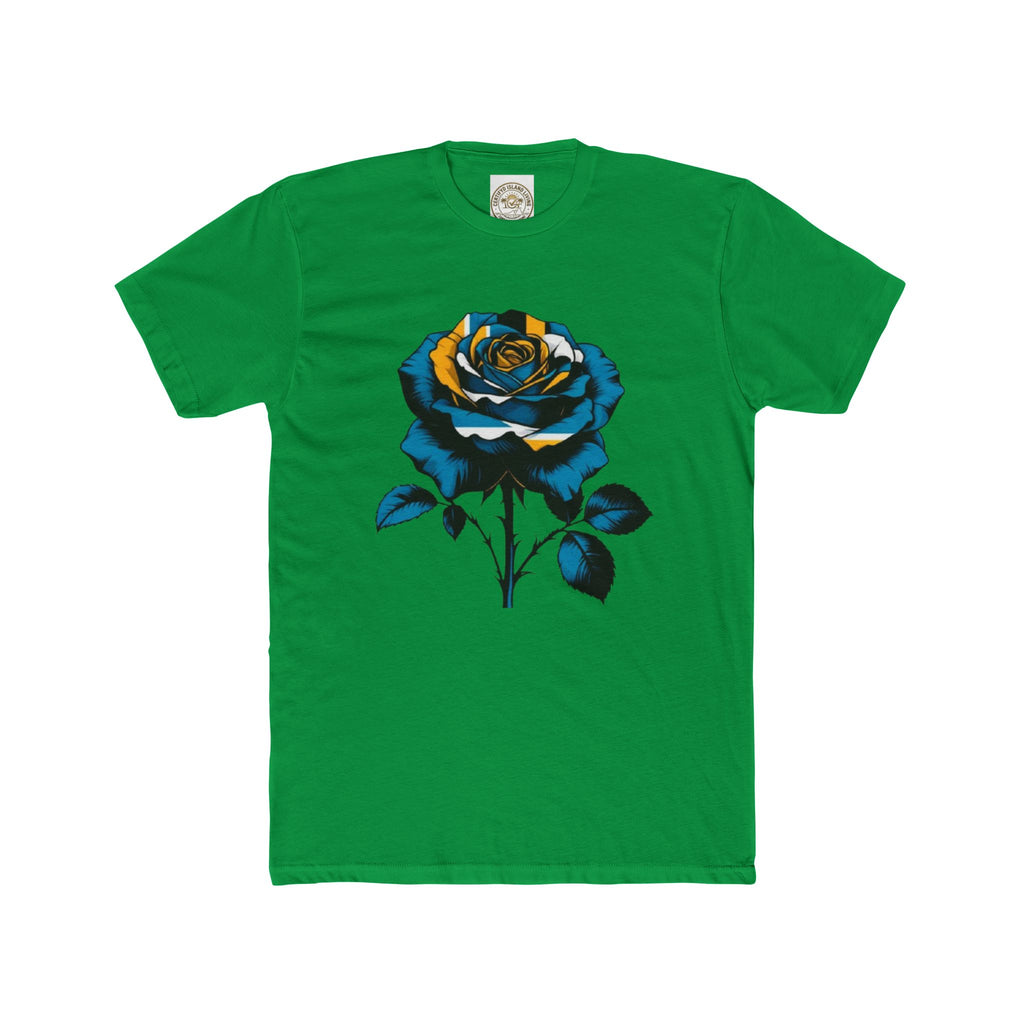 Blue & Gold Rose Graphic Tee