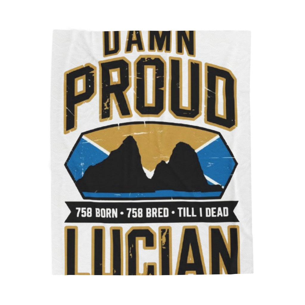 Velveteen Plush Blanket — "Damn Proud Lucian" Personalized Throw for Hometown Pride