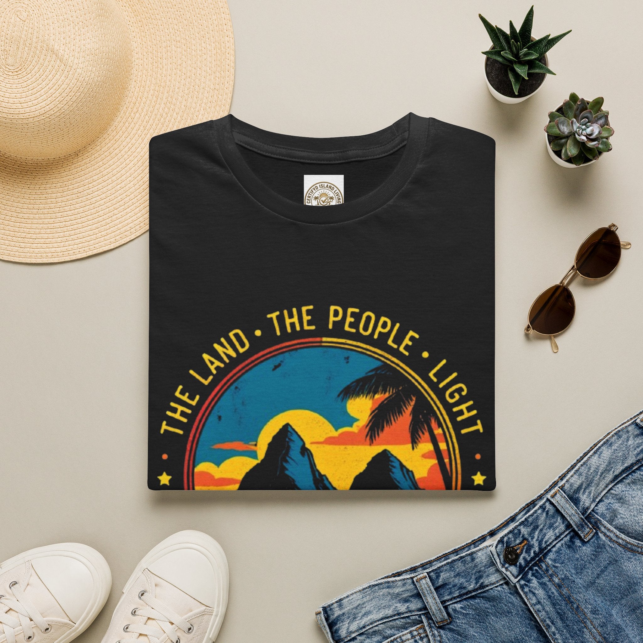 Nature Sunset T-Shirt — "The Land • The People • Light" Graphic Tee