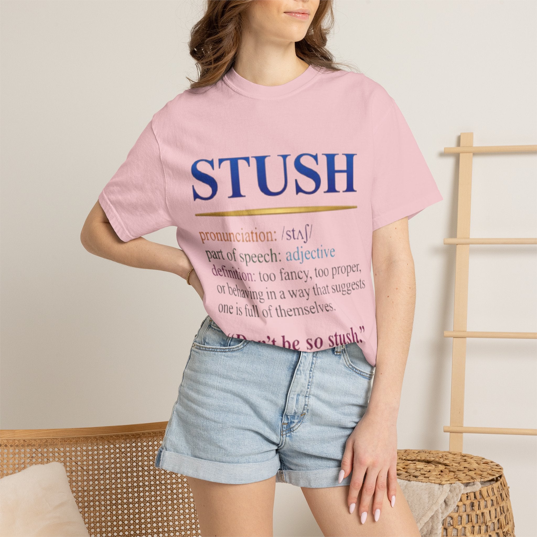 STUSH Definition T-Shirt — 'Don't Be So Stush' Graphic Tee